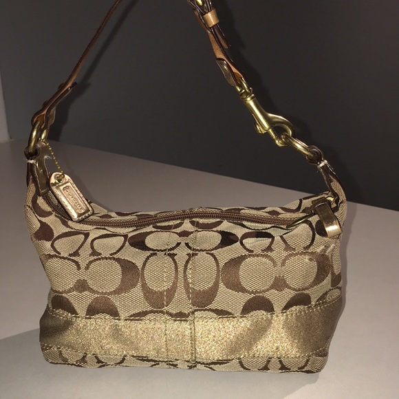 Coach Handbags - Coach logo mini bag with gold stripe 👜✨